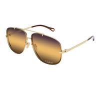 Chloé Woman Chloé CH0348S 004 Sunglasses Metal Gold Pilot Nuanced