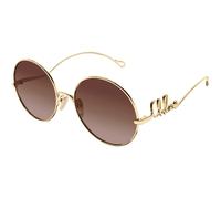 Chloé Woman Chloé CH0372S 001 Sunglasses Metal Gold Brown Round