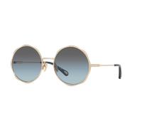 Chloé Woman Sunglass CH0184S - Frame color: Gold, Lens color: Blue