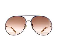 Chloe Women's Aviator Gold Blue Brown Gradient CH0145S Sunglasses Chloe Gold One Size