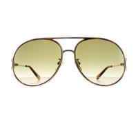 Aviator Gold Havana Green Gradient CH0145S Sunglasses Chloe Gold One Size