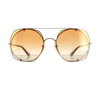 Chloe Sunglasses CH0042S 003 Gold Orange Gradient