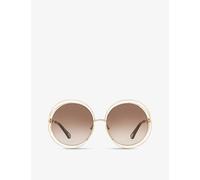 Chloe Womens Brown Ch0045s Round-frame Metal Sunglasses