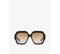 Chloe Womens Brown Ch0154s Square-frame Tortoiseshell Acetate Sunglasses