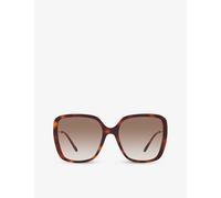 Chloe Womens Brown Ch0173s Square-frame Acetate Sunglasses