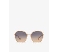 Chloe Womens Chloe Ch0031S Square-Frame Acetate Sunglasses Orange