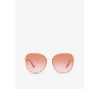Chloe Womens Chloe Ch0031S Square-Frame Acetate Sunglasses Yellow