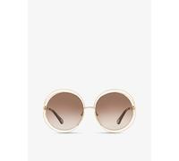 Chloe Womens Chloe Ch0045S Round-Frame Metal Sunglasses Brown