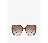 Chloé Woman Sunglass CH0173S - Frame color: Tortoise, Lens color: Brown