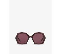 Chloe Womens Chloe Ch0226S Square-Frame Acetate Sunglasses Purple