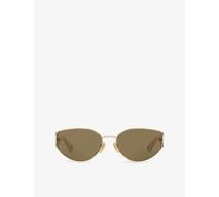 Chloe Womens Chloe Ch0260S Irregular-Frame Metal Sunglasses Gold