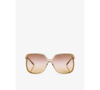 Chloe Womens Chloe Ch0286S Square-Frame Acetate Sunglasses Brown