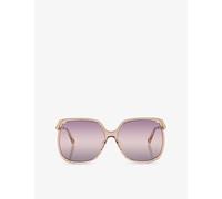 Chloe Womens Chloe Ch0286S Square-Frame Acetate Sunglasses Brown