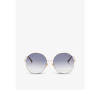 Chloe Womens Gold Ch0112s Round-frame Metal Sunglasses