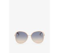 Chloe Womens Orange Ch0030s Square-frame Polyamide Sunglasses