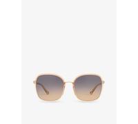 Chloe Womens Orange Ch0031s Square-frame Acetate Sunglasses 14.5cm