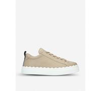 Chloe Womens Pale Pink Lauren Scalloped-trim Leather Trainers Eur 36 / 3 Uk Women