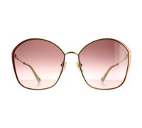 Chloe Women's Square Dark Brown Gold Brown Gradient CH0015S Chloe Brown One Size