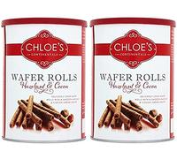 Chloe's Hazelnut & Cocoa Wafer Rolls - Pack of 2 X 400G