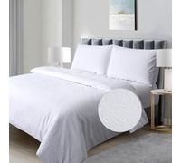 Chlophy Damask Duvet Cover White Duvet Sets Double Luxury Textured Jacquard Embossed Bedding Set Vintage Classic Hotel