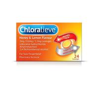 Chloralieve Honey & Lemon Flavour 2mg / 0.6mg / 1.2mg Lozenges - 24 lozenges