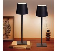 CHLORANTHUS 2 Pack Cordless Table Lamps, 3 Colors Stepless Dimming, 5000mAh Rechargeable Battery LED Desk Lamp for Bedroom/Couple Dinner/Desk/Cafe/Dining Room/Terrace