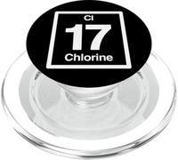 Chlorine Cl, Periodic Table Elements, 17th Birthday Science PopSockets PopGrip for MagSafe
