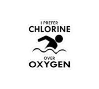 Chlorine Life Swimmer Sticker - Pool Enthusiast Vinyl Decal Gift (5.5" × 5.5")