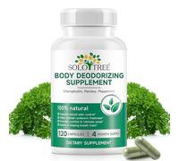 Chlorophyll Capsules 120 Capsules, Body Deodorizing Supplement, Natural Odor Control Chlorophyll for Gut Health, Body Odor, Fresh Breath, Detox & Digestion Support, Vegan