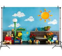 ChloropLastid Kindergarten Classroom Backdrop Kindergarten Activity Children's Room Interior Decor Back to School Banner Children Portrait Photography Background 7x5FT