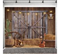 Chloroplastid Western Cowboy Backdrop 8x6ft Western Party Decorations Wild West Saloon Rodeo Barn Photography Background Cowboy Theme Birthday Party Decor Banner Photoshoot Supplies
