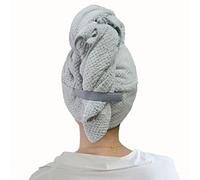 Chloven Jumbo Large Microfiber Hair Towel Wrap, Anti Frizz, Super Absorbent, Ultra-Soft, Extra Large, Gray