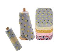 Chloven Reusable Paper Towels - Washable Cotton Cloth, 25 Pack with Durable Cardboard Roll - Zero Waste Reusable Napkins