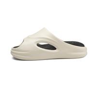 Chmentnanza Beach-Ready Slides for Men | Quick-Dry Sand Resistant Outdoor Sandals for Pool, Resort & Camping (White/Black, Adult, Men, 4, Numeric Range, UK Footwear Size System, 5.5, Medium)