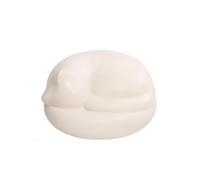 Chmentnanza Féline Endormie Urn - Ceramic White Cat Sculpture, Souvenir Cat Ashes
