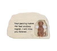 Chmentnanza Memorial Angel Memorial Stone Cremation Urn, Winged Dog Statue with Personal Engraving