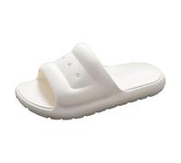 Chmentnanza Men's Commute Slides | Lightweight Non-Slip Sandals for Tube, Office & Urban Walks (White, Adult, Men, 7.5, Numeric Range, UK Footwear Size System, 8.5, Medium)