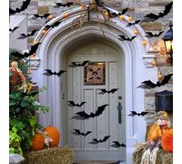 Chmentnanza Sixty Six Piece Bat and Spider Group Reusable Hanging Displays for Themed Spaces