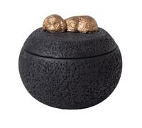 Chmentnanza Urn for - Sculpture Dog Gold Lying Down Ceramic Funeral Urn