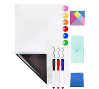 CHMMY Magnetic Whiteboard Paper, 45 x 100cm, Self-Adhesive Dry Erase Board Sheets, Whiteboard Film Stick on Wall for Office, Home, School, 3 Whiteboard Markers, 6 Magnets, Cloth, Tangram, Pen Holder