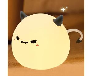 CHMMY Night Light Halloween for Kids, Baby Night Light Newborn, 7 Colours Dimmable Touch Control Demon Lights, Rechargeable Night Lamp, Silicone Nursery Night Lamp for Bedroom Camping Living Room