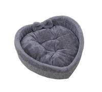 CHNAONE Comfortable heart-shaped pet bed - Warm niche made of thick PP cotton - Indoor residence for small and medium-sized dogs L (4.0 to 7.5 kg)(GRAY,M)
