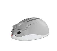 CHNNO1 2.4G wireless mouse USB optical cute hamster cartoon computer mouse mini ergonomic 3D PC office laptop desktop gift kid gray