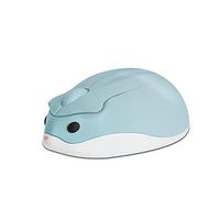 CHNNO1 2.4G wireless mouse USB optical cute hamster cartoon computer mouse mini ergonomic 3D PC office laptop desktop gift kid blue
