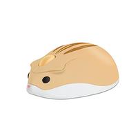 CHNNO1 2.4G wireless mouse USB optical cute hamster cartoon computer mouse mini ergonomic 3D PC office laptop desktop gift kid yellow