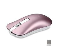 CHNNO1 Charging wireless mouse computer mouse mute PC laptop 2.4Ghz mini USB ergonomic noiseless mouse 2.4GUSBPink