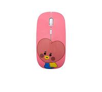 CHNNO1 Cute BTS Same Mouse Baby Series Wireless Mouse Home Office Silent Mouse 1200DPI Love for PC Laptop