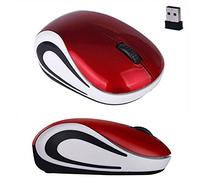 CHNNO1 Cute Mini 2.4 GHz Wireless Optical Mouse Mouse Computer Desk Ergonomic Mute PC Laptop Accessories Notebook Red