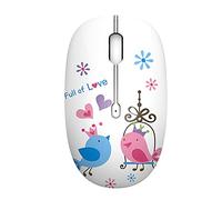 CHNNO1 Wireless mouse 2.4G cute silent optical travel mouse, with USB receiver 1600DPI 3 buttons, for laptop notebook LittleBird