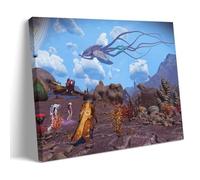 CHNPNGDE No Man's Sky Cartoon Canvas Prints, Wall Pictures, Decorative Paintings for the Living Room, Paintings for Boys' Room, Modern Wall Pictures for Girls' Room, Gift Pictures 12 x 18 inches (30 x